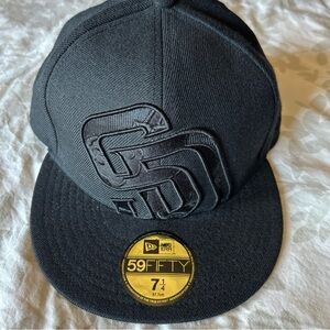 New Era San Diego Black 59FIFTY Cap with Embroidered Logo